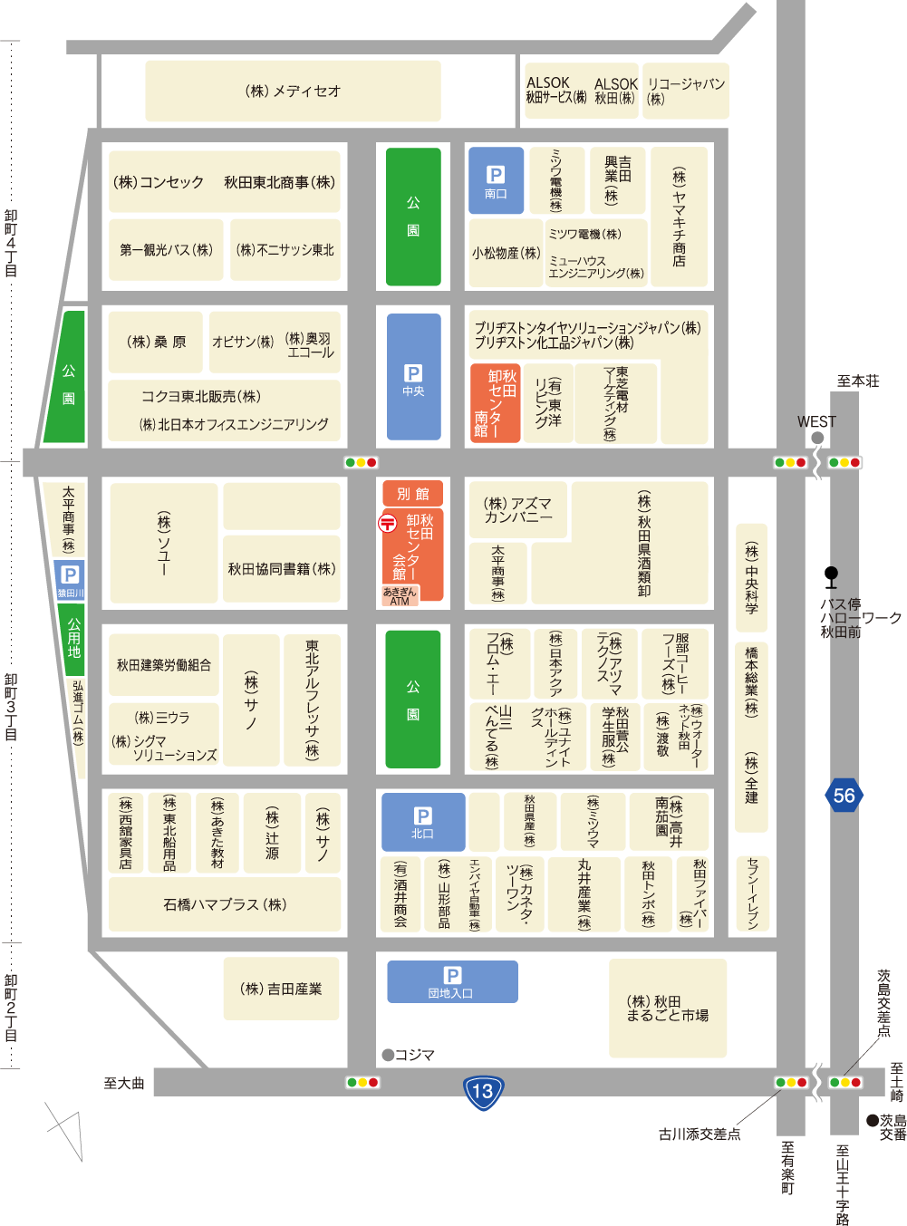 図：卸センター エリアMAP